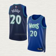 Camiseta Josh Okogie NO 20 Minnesota Timberwolves Ciudad 2021-22 Azul
