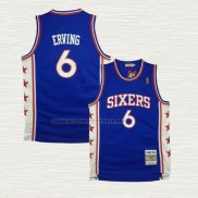 Camiseta Julius Erving NO 6 Philadelphia 76ers Mitchell & Ness 1982-83 Azul