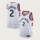Camiseta Kawhi Leonard NO 2 Toronto Raptors Association 2018 Blanco