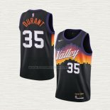 Camiseta Kevin Durant NO 35 Phoenix Suns Ciudad 2020-21 Negro