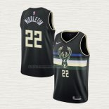 Camiseta Khris Middleton NO 22 Milwaukee Bucks Statement 2020 Negro