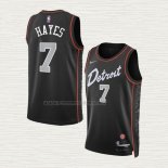 Camiseta Killian Hayes NO 7 Detroit Pistons Ciudad 2023-24 Negro