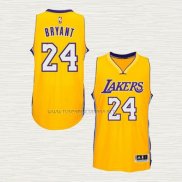 Camiseta Kobe Bryant NO 24 Los Angeles Lakers Amarillo