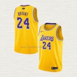 Camiseta Kobe Bryant NO 24 Los Angeles Lakers Icon 2018-19 Amarillo2