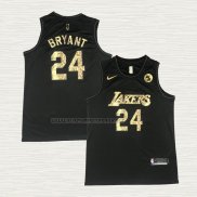 Camiseta Kobe Bryant NO 24 Los Angeles Lakers Negro