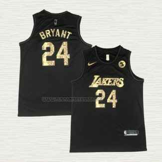 Camiseta Kobe Bryant NO 24 Los Angeles Lakers Negro