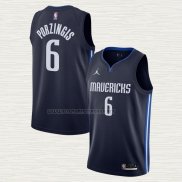 Camiseta Kristaps Porzingis NO 6 Dallas Mavericks Statement 2020-21 Azul