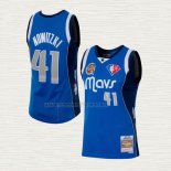 Camiseta Kyrie Irving NO 41 Dallas Mavericks Mitchell & Ness Hall of Fame 1998 Azul