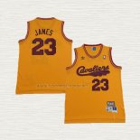 Camiseta LeBron James NO 23 Cleveland Cavaliers Mitchell & Ness 1970-74 Amarillo