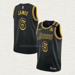 Camiseta LeBron James NO 6 Los Angeles Lakers Mamba 2021-22 Negro