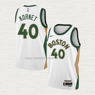 Camiseta Luke Kornet NO 40 Boston Celtics Ciudad 2023-24 Blanco