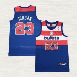 Camiseta Michael Jordan NO 23 Washington Wizards Retro Azul2