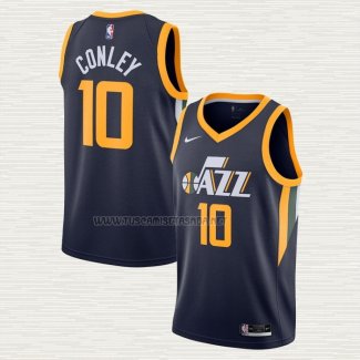 Camiseta Mike Conley NO 10 Utah Jazz Icon 2020-21 Azul