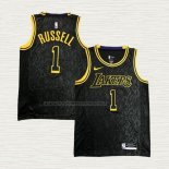 Camiseta NO 1 Los Angeles Lakers Mamba 2021-22 Negro D'Angelo Russell