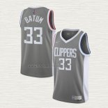 Camiseta Nicolas Batum NO 33 Los Angeles Clippers Earned 2020-21 Gris