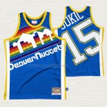 Camiseta Nikola Jokic NO 15 Denver Nuggets Mitchell & Ness Big Face Azul