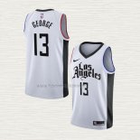 Camiseta Paul George NO 13 Los Angeles Clippers Ciudad 2019-20 Blanco