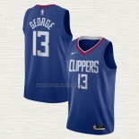 Camiseta Paul George NO 13 Los Angeles Clippers Icon 2020-21 Azul