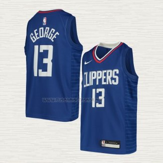 Camiseta Paul George NO 13 Nino Los Angeles Clippers Icon Azul