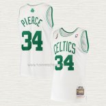 Camiseta Paul Pierce NO 34 Boston Celtics Mitchell & Ness 2007-08 Blanco