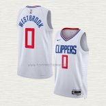 Camiseta Russell Westbrook NO 0 Los Angeles Clippers Association 2022-23 Blanco