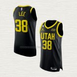Camiseta Saben Lee NO 38 Utah Jazz Statement Autentico 2022-23 Negro