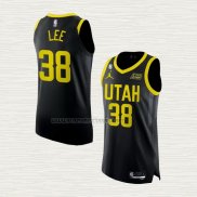 Camiseta Saben Lee NO 38 Utah Jazz Statement Autentico 2022-23 Negro