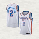 Camiseta Shai Gilgeous-Alexander NO 2 Nino Oklahoma City Thunder Association Blanco