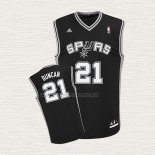 Camiseta Tim Duncan NO 21 San Antonio Spurs Retro Negro