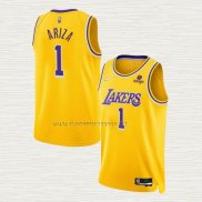 Camiseta Trevor Ariza NO 1 Los Angeles Lakers 75th Anniversary 2021-22 Amarillo