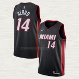 Camiseta Tyler Herro NO 14 Miami Heat Icon 2020-21 Negro