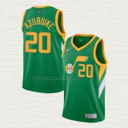 Camiseta Udoka Azubuike NO 20 Utah Jazz Earned 2020-21 Verde