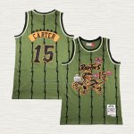 Camiseta Vince Carter NO 15 Toronto Raptors Mitchell & Ness 1998-99 Verde