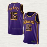Camiseta Austin Reaves NO 15 Los Angeles Lakers Statement 2022-23 Violeta