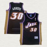 Camiseta Carlos Arroyo NO 30 Utah Jazz Retro Negro