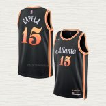 Camiseta Clint Capela NO 15 Atlanta Hawks Ciudad 2022-23 Negro