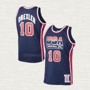 Camiseta Clyde Drexler NO 10 USA 1992 Azul