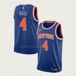 Camiseta Derrick Rose NO 4 New York Knicks Icon Azul