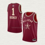 Camiseta Devin Booker NO 1 Phoenix Suns All Star 2024 Rojo
