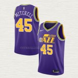 Camiseta Donovan Mitchell NO 45 Utah Jazz Classic 2018-19 Violeta