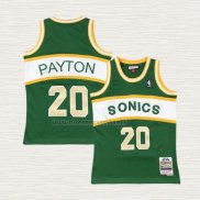 Camiseta Gary Payton NO 20 Nino Seattle SuperSonics Retro Historic Verde