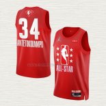 Camiseta Giannis Antetokounmpo NO 34 Milwaukee Bucks All Star 2022 Granate