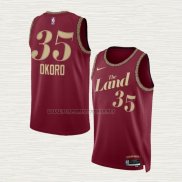 Camiseta Isaac Okoro NO 35 Cleveland Cavaliers Ciudad 2023-24 Rojo