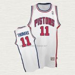 Camiseta Isiah Thomas NO 11 Detroit Pistons Retro Blanco