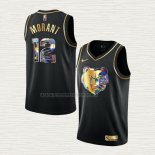 Camiseta Ja Morant NO 12 Memphis Grizzlies Golden Edition 2021-22 Negro