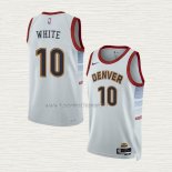 Camiseta Jack White NO 10 Denver Nuggets Ciudad 2022-23 Blanco