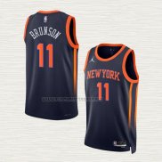 Camiseta Jalen Brunson NO 11 New York Knicks Statement 2022-23 Negro