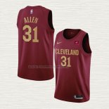 Camiseta Jarrett Allen NO 31 Cleveland Cavaliers Icon 2022-23 Rojo