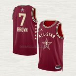 Camiseta Jaylen Brown NO 7 Boston Celtics All Star 2024 Rojo