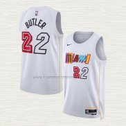 Camiseta Jimmy Butler NO 22 Miami Heat Ciudad 2022-23 Blanco